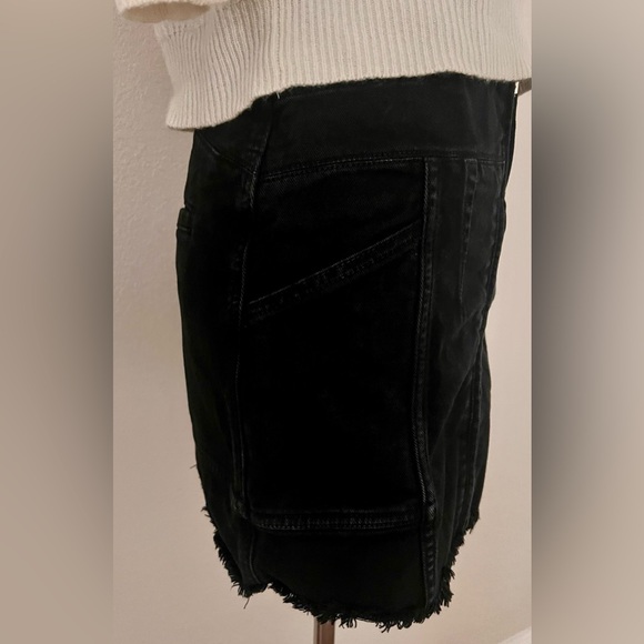 IRO
Binda Zipper Denim Mini Skirt In Dark Grey/black - Picture 6 of 10